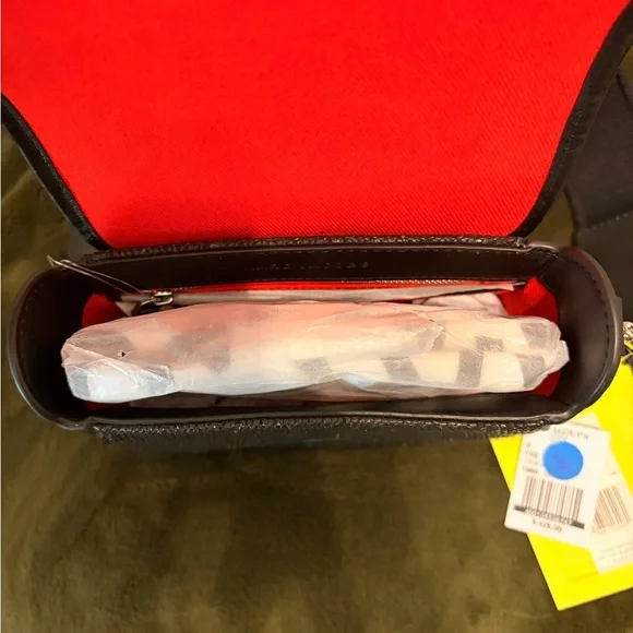 Marc Jacobs Black Raffia Crossbody Saddle Bag NWT - Picture 9 of 13